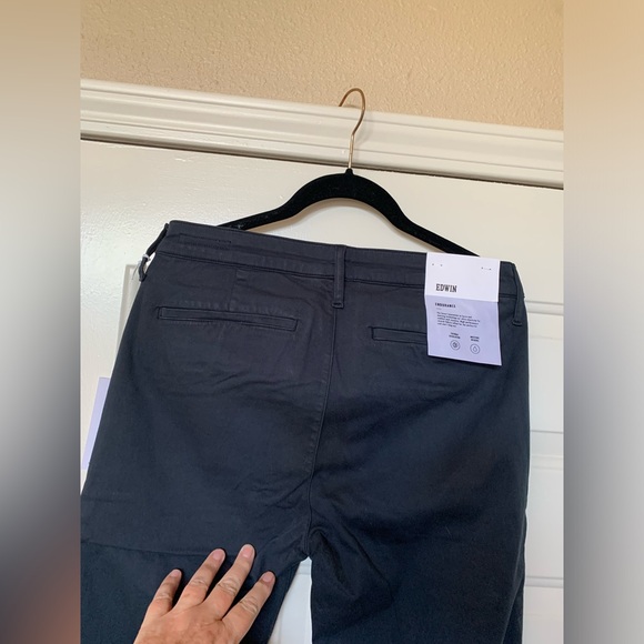 EDWIN Mason Slim Chino Navy Pants NWT 🌴 - Picture 5 of 8